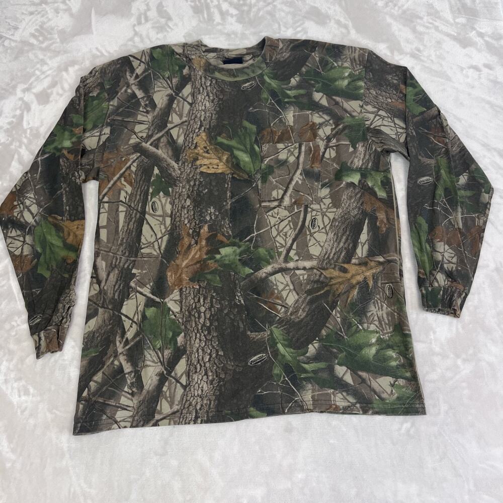VTG Liberty Shirt Adult L/XL Camo Realtree Y2K Grunge Outdoor Hunter Rugged 90s‎